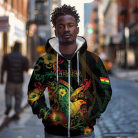 Personalized Ghana Zip Hoodie Eagle Of Freedom And Justice