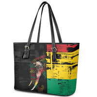 Guinea Leather Tote Bag Elephant Soul African