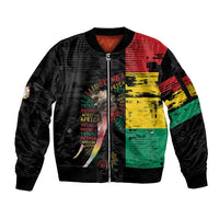 Personalized Guinea Sleeve Zip Bomber Jacket Elephant Soul African