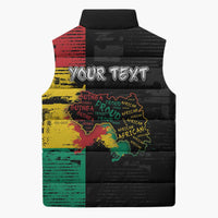 Personalized Guinea Sleeveless Puffer Jacket Elephant Soul African