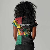 Personalized Guinea Women V-Neck T-Shirt Elephant Soul African