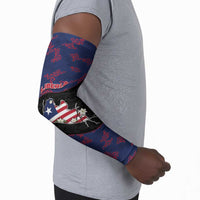Personalized Liberia Arm Sleeves Map With Pepper Flowers Scratch Texture