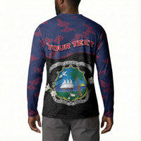 Personalized Liberia Button Sweatshirt Map With Pepper Flowers Scratch Texture