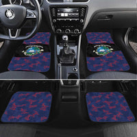 Personalized Liberia Car Mats Map With Pepper Flowers Scratch Texture