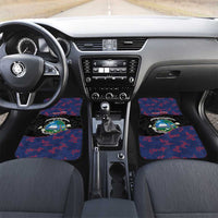 Personalized Liberia Car Mats Map With Pepper Flowers Scratch Texture