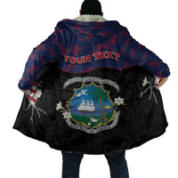 Personalized Liberia Cloak Map With Pepper Flowers Scratch Texture