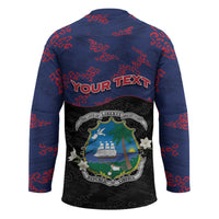 Personalized Liberia Hockey Jersey Map With Pepper Flowers Scratch Texture