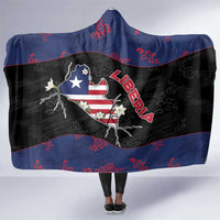 Liberia Hooded Blanket Map With Pepper Flowers Scratch Texture