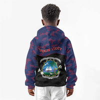 Personalized Liberia Kid Hoodie Map With Pepper Flowers Scratch Texture