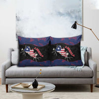 Liberia Pillow Cover Map With Pepper Flowers Scratch Texture