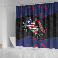 Liberia Shower Curtain Map With Pepper Flowers Scratch Texture
