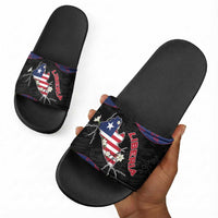 Liberia Slide Sandals Map With Pepper Flowers Scratch Texture