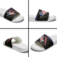 Liberia Slide Sandals Map With Pepper Flowers Scratch Texture
