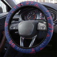 Liberia Steering Wheel Cover Map With Pepper Flowers Scratch Texture