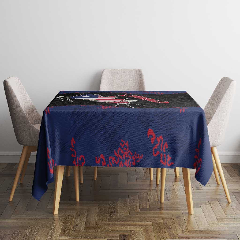 Liberia Tablecloth Map With Pepper Flowers Scratch Texture