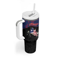 Personalized Liberia Tumbler With Handle Map With Pepper Flowers Scratch Texture