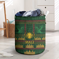 Mali Laundry Basket Golden Sun And Mosque Patterns Retro Style