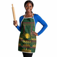 Mali Apron Golden Sun And Mosque Patterns Retro Style