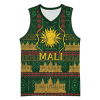 Mali Basketball Jersey Golden Sun And Mosque Patterns Retro Style