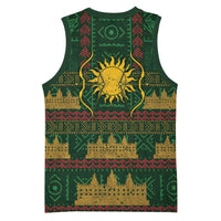 Mali Basketball Jersey Golden Sun And Mosque Patterns Retro Style