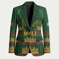 Mali Blazer Golden Sun And Mosque Patterns Retro Style