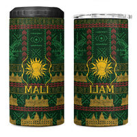 Mali 4 in 1 Can Cooler Tumbler Golden Sun And Mosque Patterns Retro Style