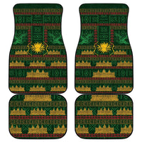 Mali Car Mats Golden Sun And Mosque Patterns Retro Style