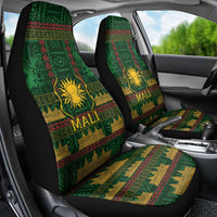 Mali Car Seat Cover Golden Sun And Mosque Patterns Retro Style