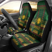 Mali Car Seat Cover Golden Sun And Mosque Patterns Retro Style