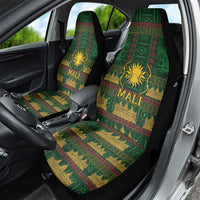 Mali Car Seat Cover Golden Sun And Mosque Patterns Retro Style