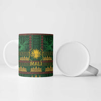 Mali Ceramic Mug Golden Sun And Mosque Patterns Retro Style