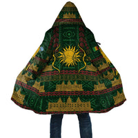 Mali Cloak Golden Sun And Mosque Patterns Retro Style