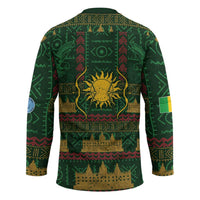 Mali Hockey Jersey Golden Sun And Mosque Patterns Retro Style