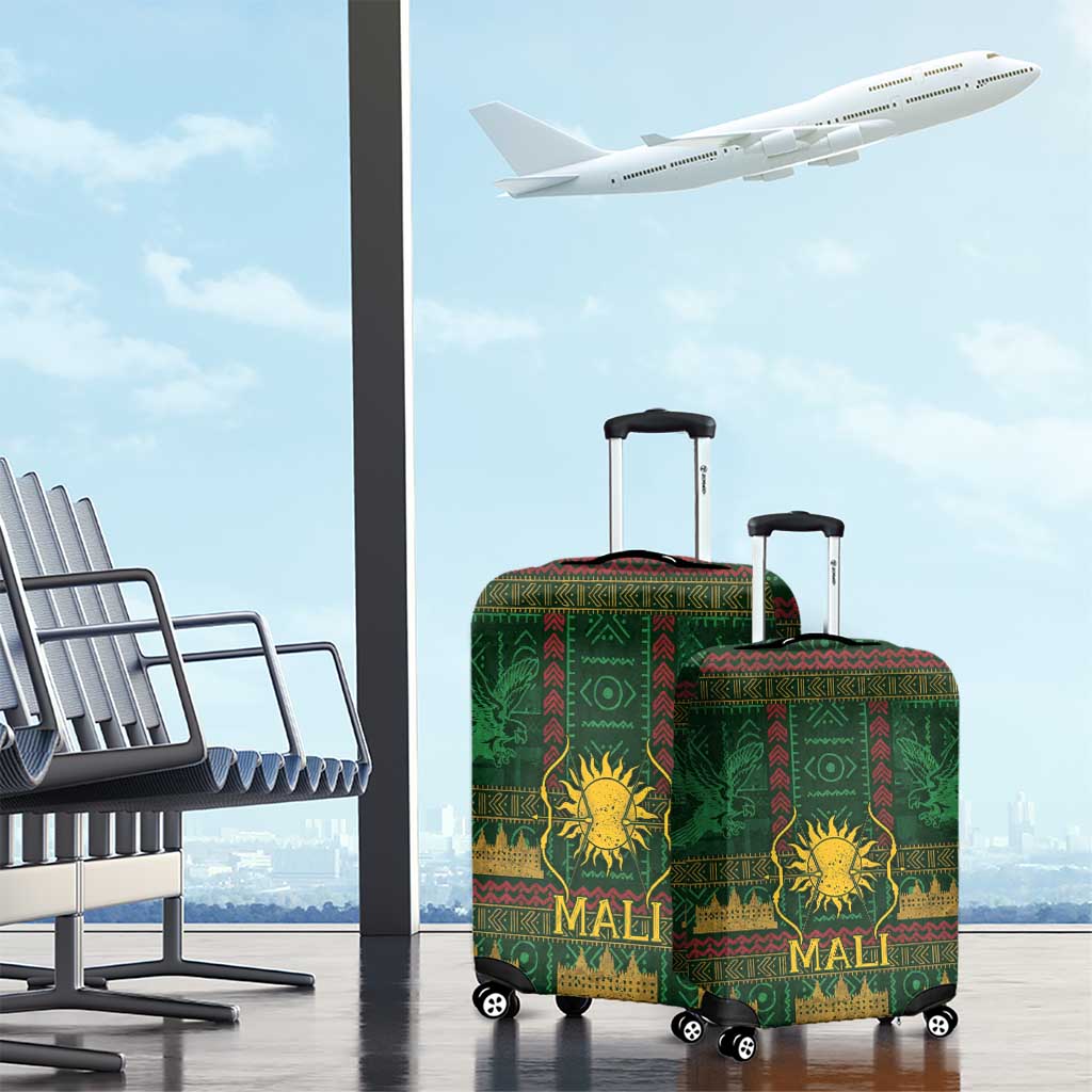 Mali Luggage Cover Golden Sun And Mosque Patterns Retro Style