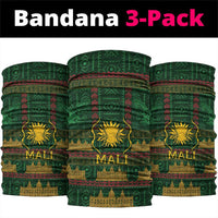 Mali Neck Gaiter Golden Sun And Mosque Patterns Retro Style
