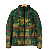 Mali Padded Jacket Golden Sun And Mosque Patterns Retro Style