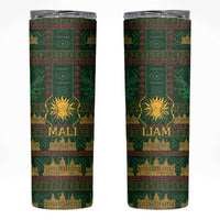 Mali Skinny Tumbler Golden Sun And Mosque Patterns Retro Style