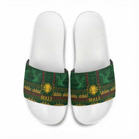 Mali Slide Sandals Golden Sun And Mosque Patterns Retro Style