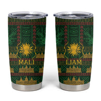 Mali Tumbler Cup Golden Sun And Mosque Patterns Retro Style