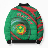 Personalized Mauritania Bomber Puffer Jacket African Wildcat From Richat Structure