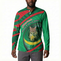 Personalized Mauritania Button Sweatshirt African Wildcat From Richat Structure