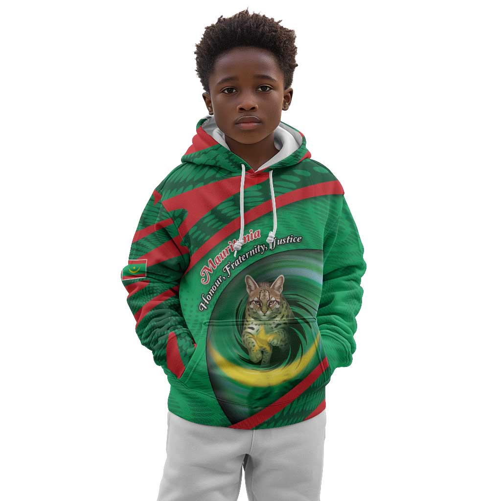 Personalized Mauritania Kid Hoodie African Wildcat From Richat Structure
