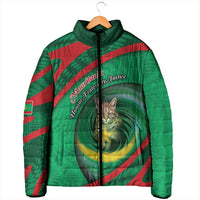 Personalized Mauritania Padded Jacket African Wildcat From Richat Structure
