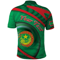 Personalized Mauritania Polo Shirt African Wildcat From Richat Structure