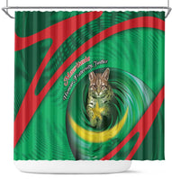 Mauritania Shower Curtain African Wildcat From Richat Structure