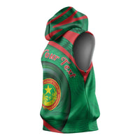 Personalized Mauritania Sleeveless Hoodie African Wildcat From Richat Structure