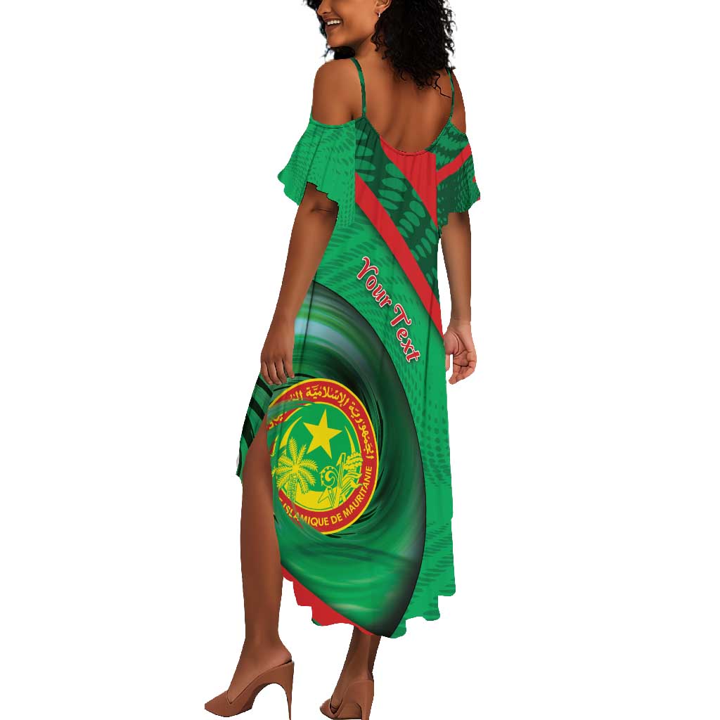 Personalized Mauritania Summer Maxi Dress African Wildcat From Richat Structure