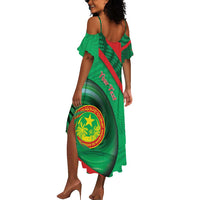 Personalized Mauritania Summer Maxi Dress African Wildcat From Richat Structure