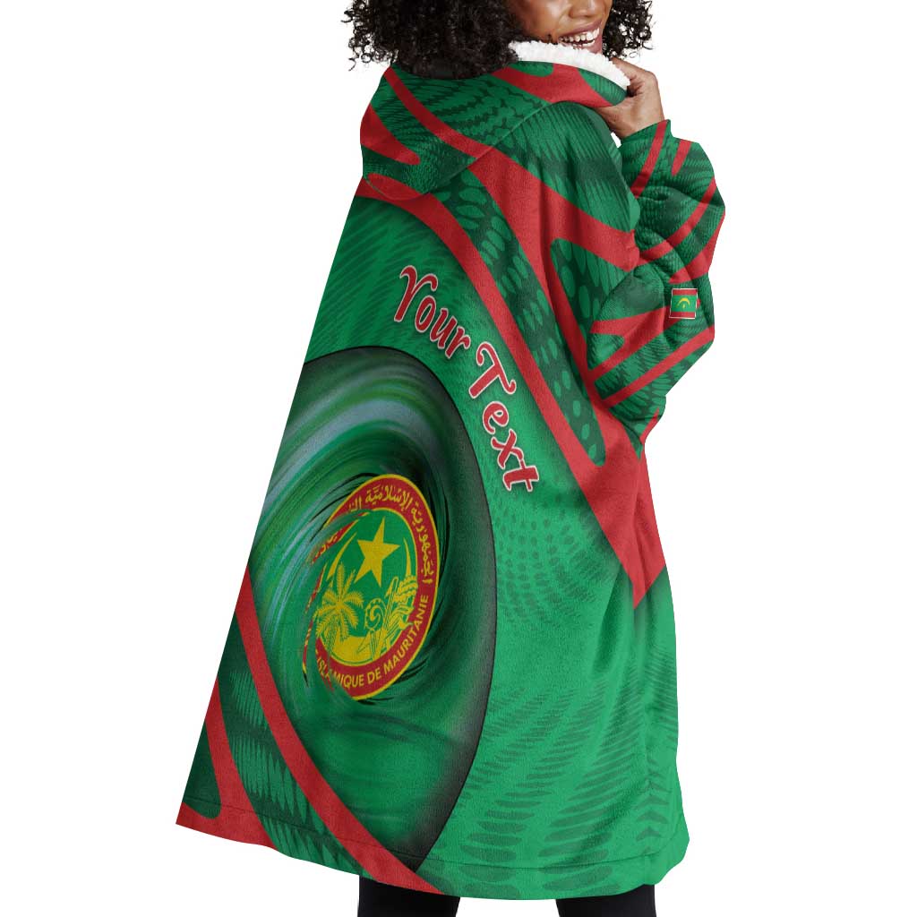 Personalized Mauritania Wearable Blanket Hoodie African Wildcat From Richat Structure