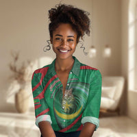 Personalized Mauritania Women Casual Shirt African Wildcat From Richat Structure
